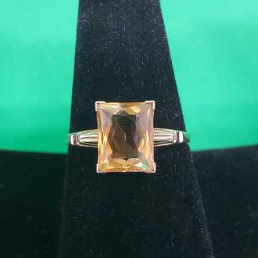 Vintage 10k Yellow Gold Citrine Ring