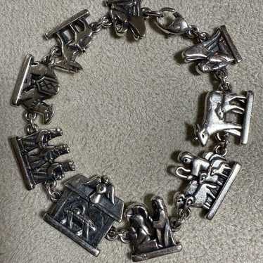 James Avery Sterling Silver Nativity Link Bracele… - image 1