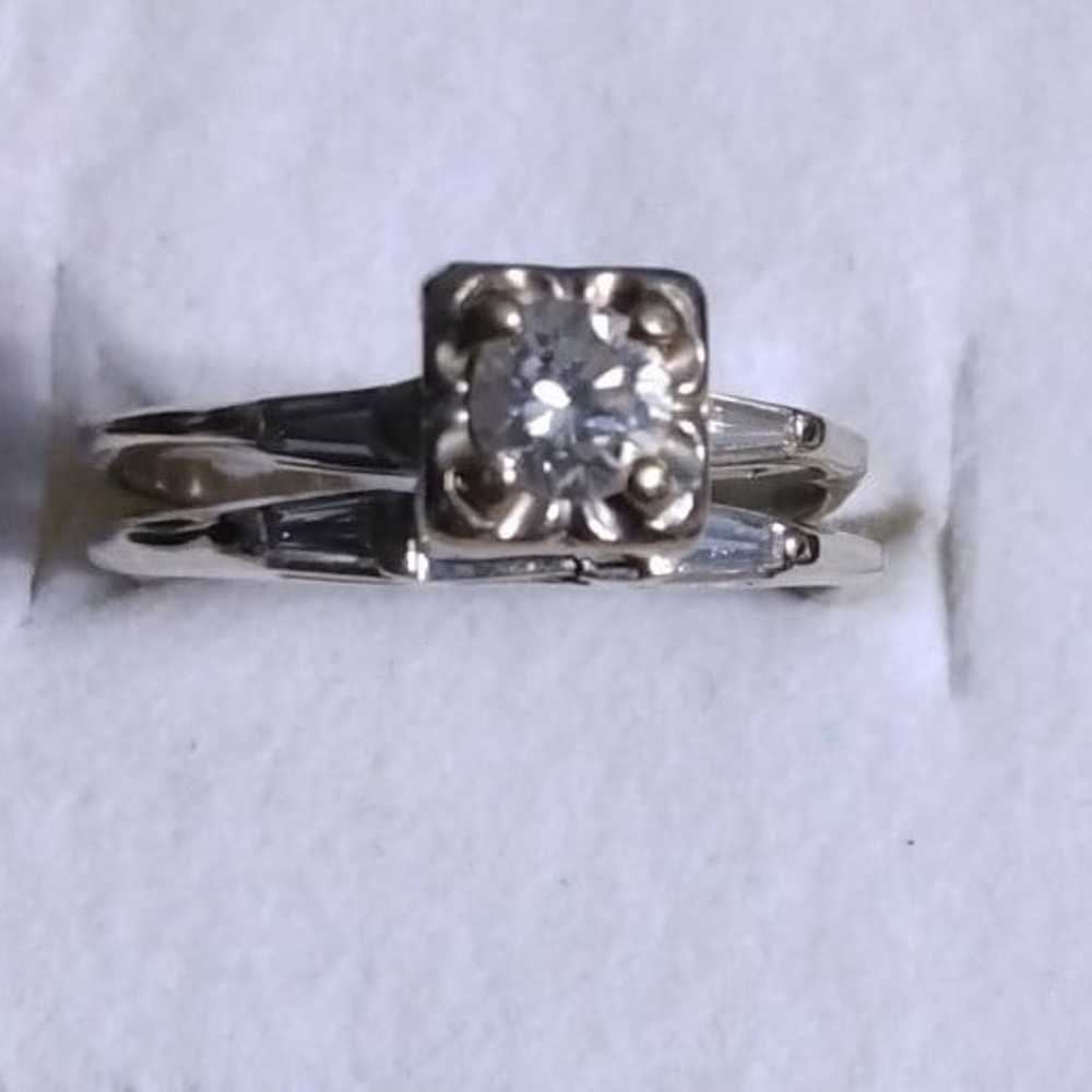 Solid 14 Kt White Gold .25 Cttw Diamond Solitaire… - image 5