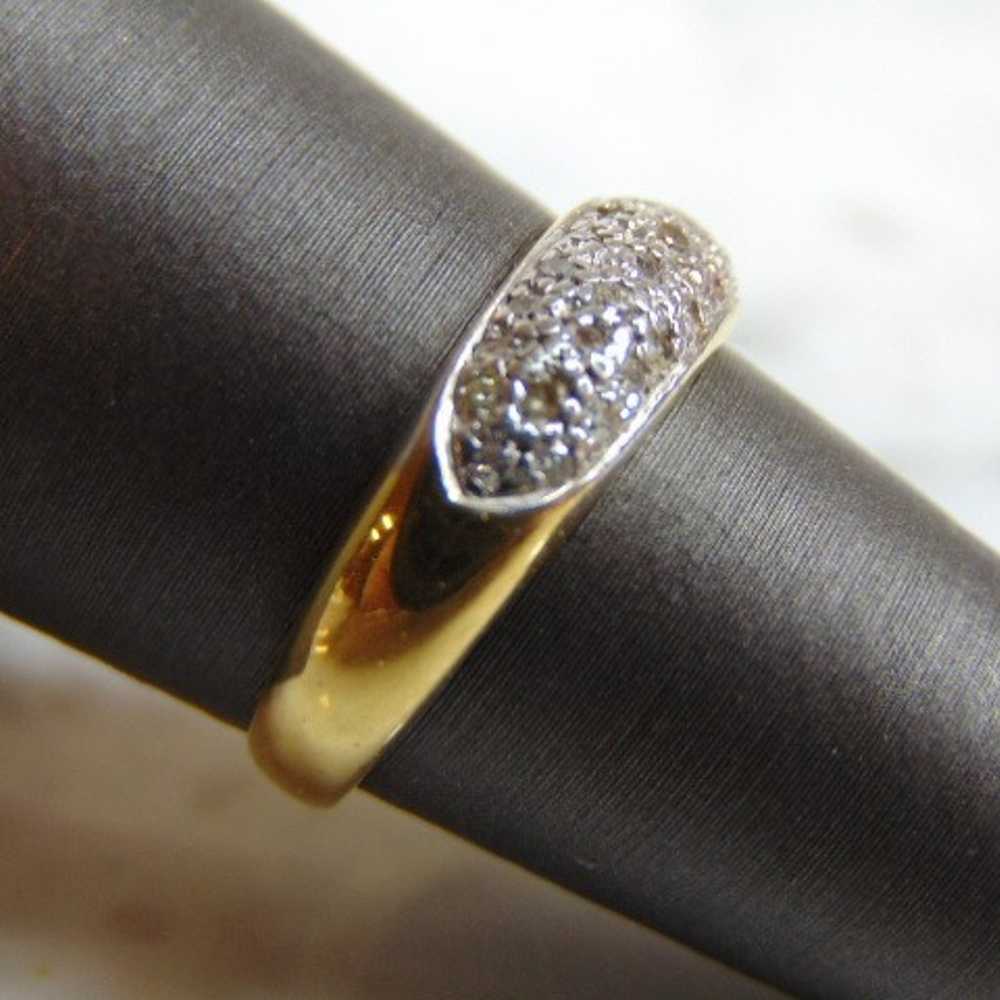 14K Gold Diamond Cluster Ring E2984 - image 2