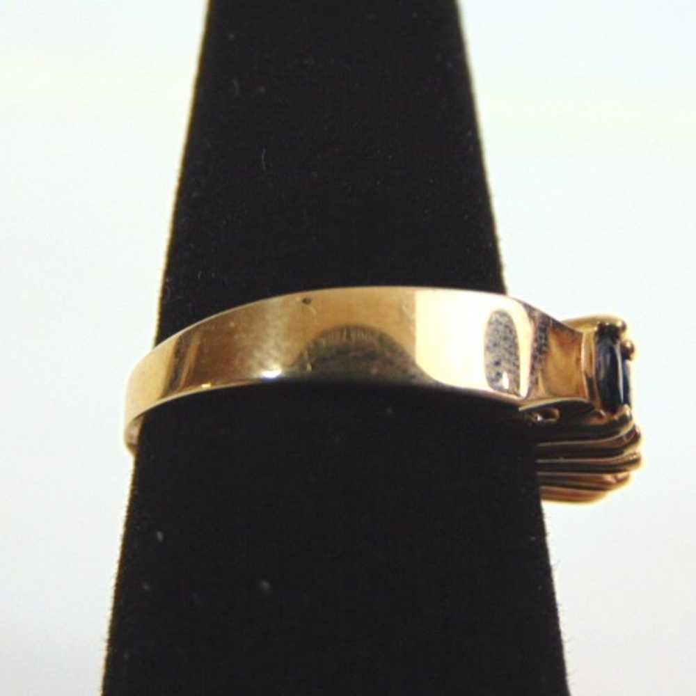 Womens 10k Gold Saphhire Ring E3244 - image 2