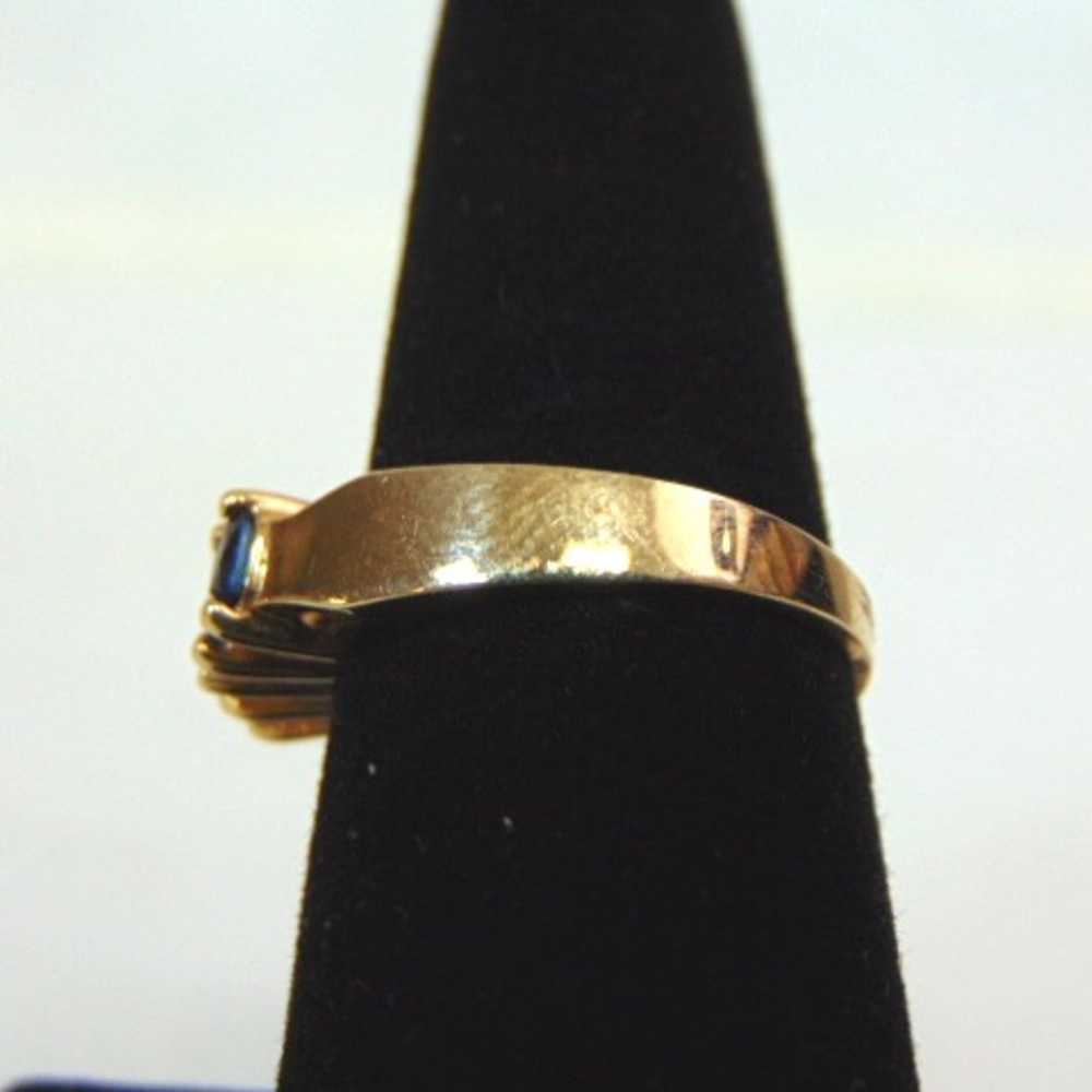 Womens 10k Gold Saphhire Ring E3244 - image 3