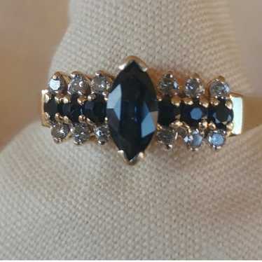 Real 14k YG Sapphire  and Diamonds !