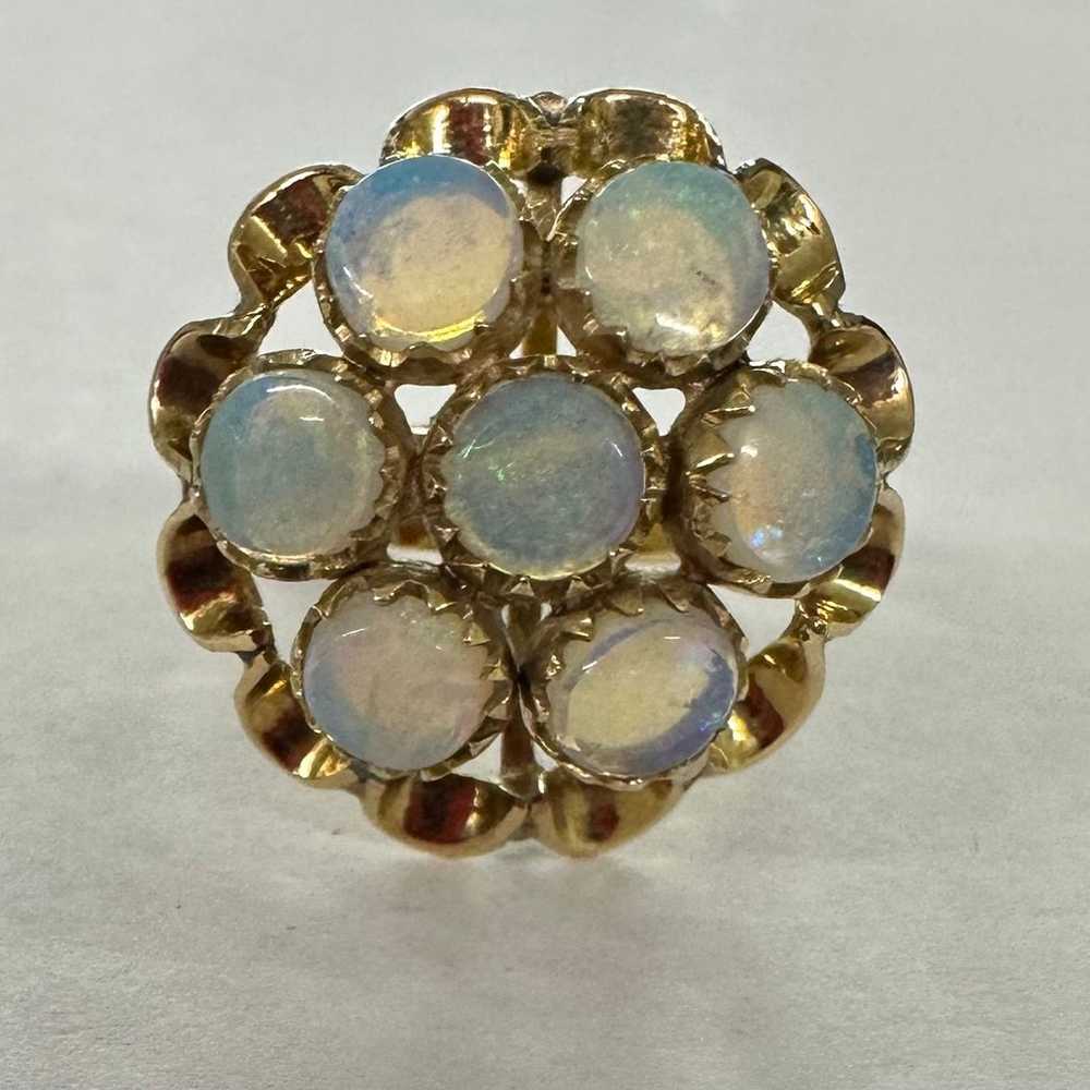 14K Gold Opal Ring-Size 7.5 - image 2