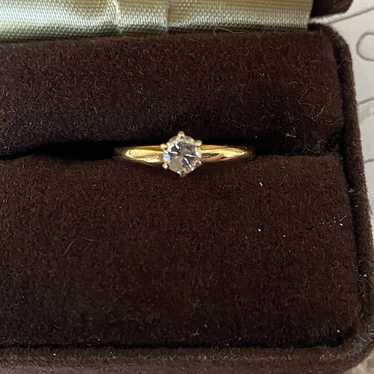 Beautiful 14k Yellow Gold Diamond solitaire  size… - image 1