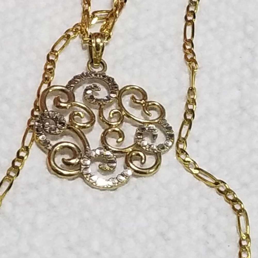 14k And 10k Gold Set Necklace - image 2