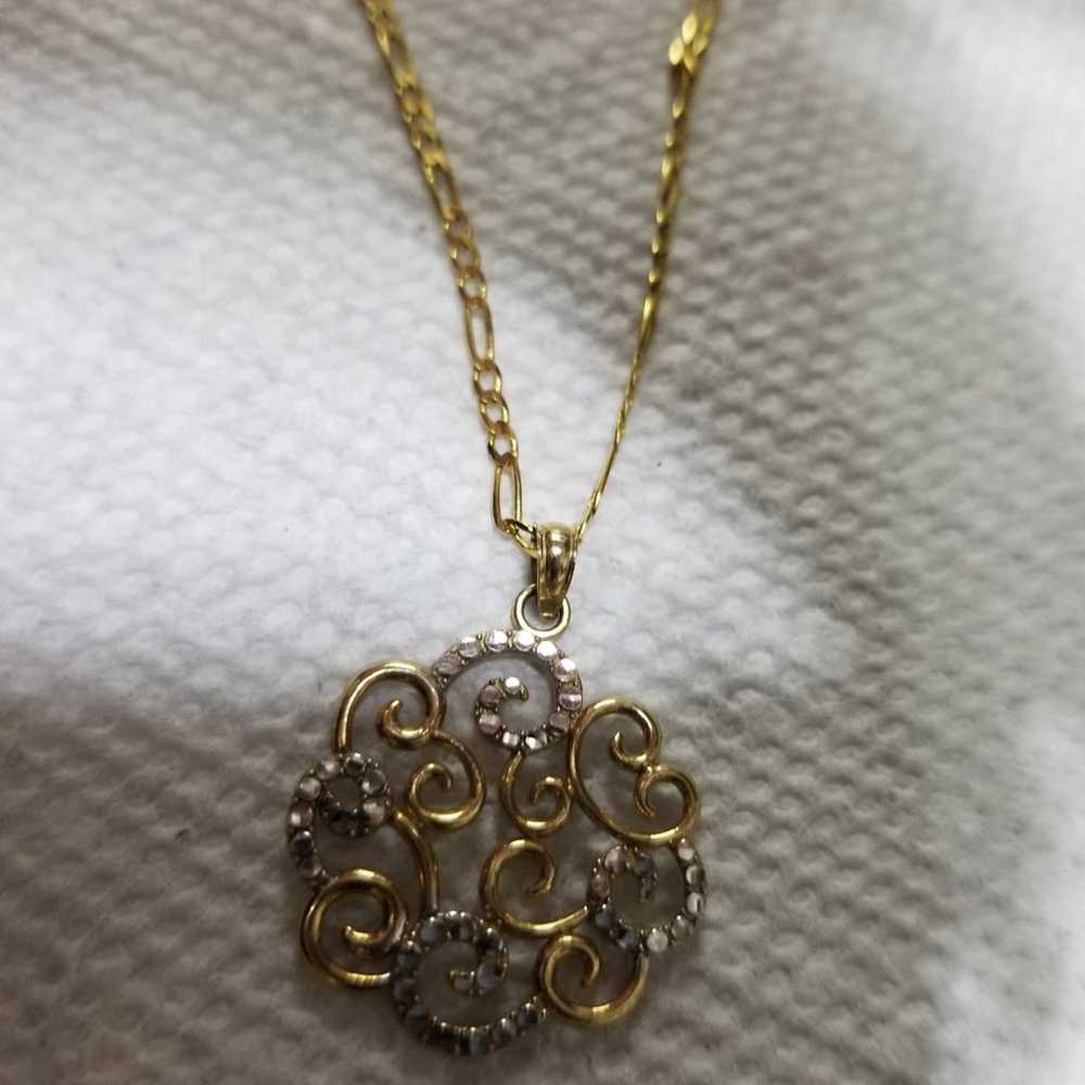 14k And 10k Gold Set Necklace - image 8