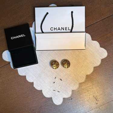 Vintage Chanel Matelassé Earrings