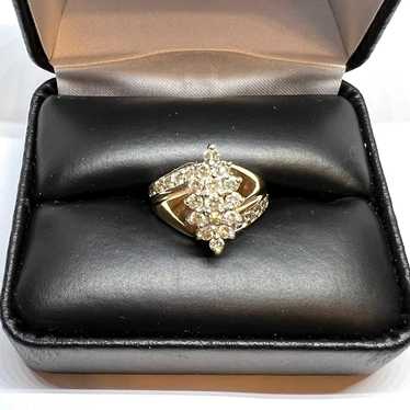 10k 10kt yellow gold diamond ring