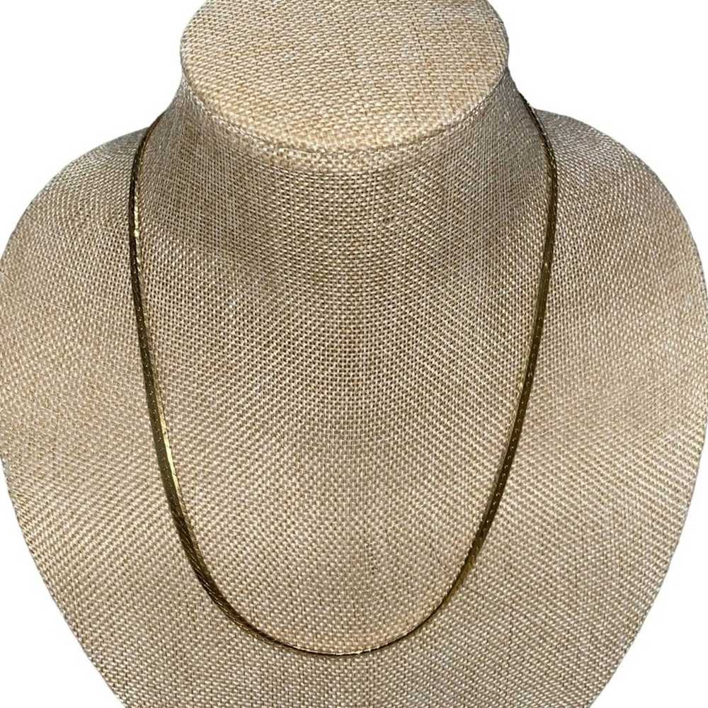 10K Yellow Gold Omega Necklace with Satin Finish - image 4