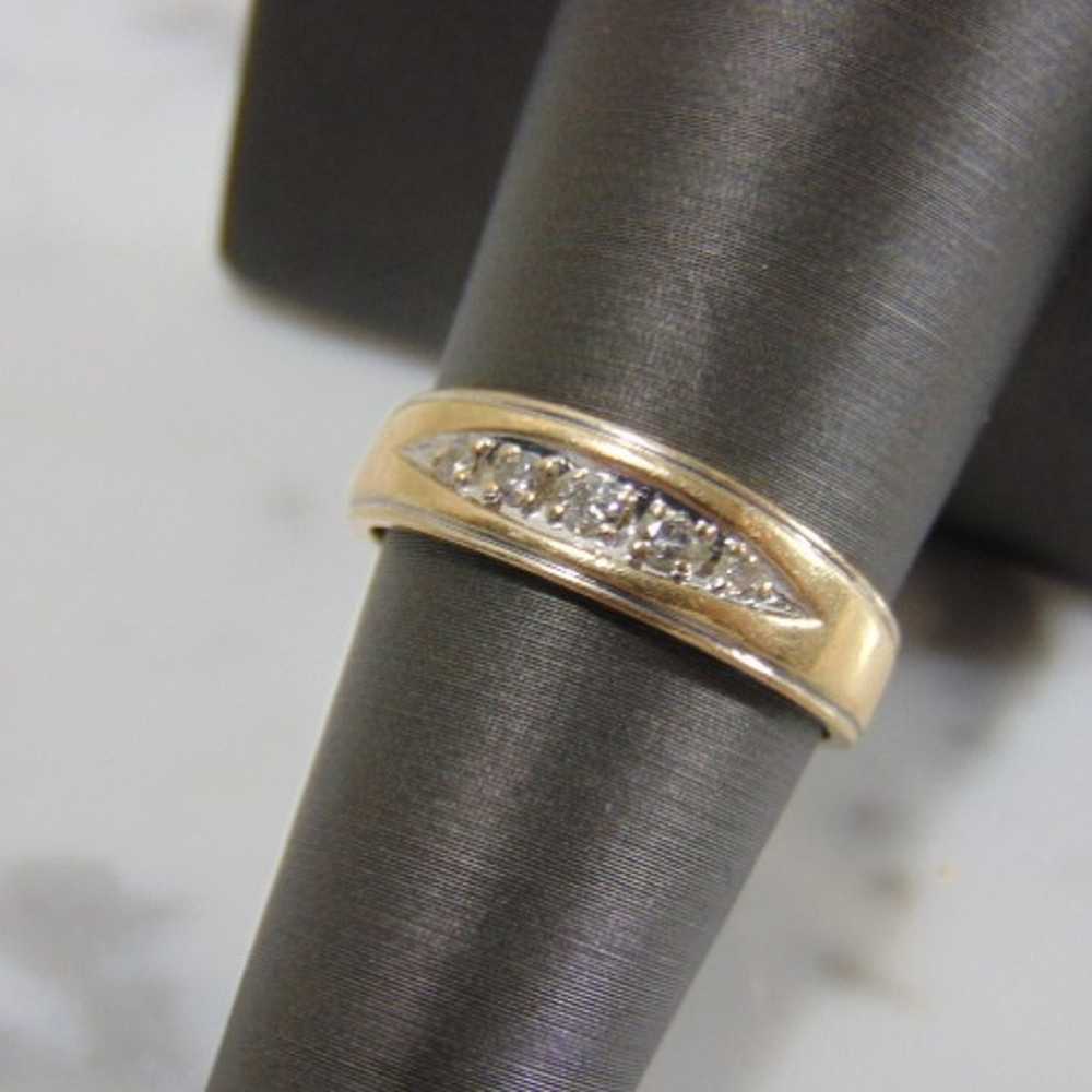 Womens 14k Yellow Gold Diamond Ring - image 2