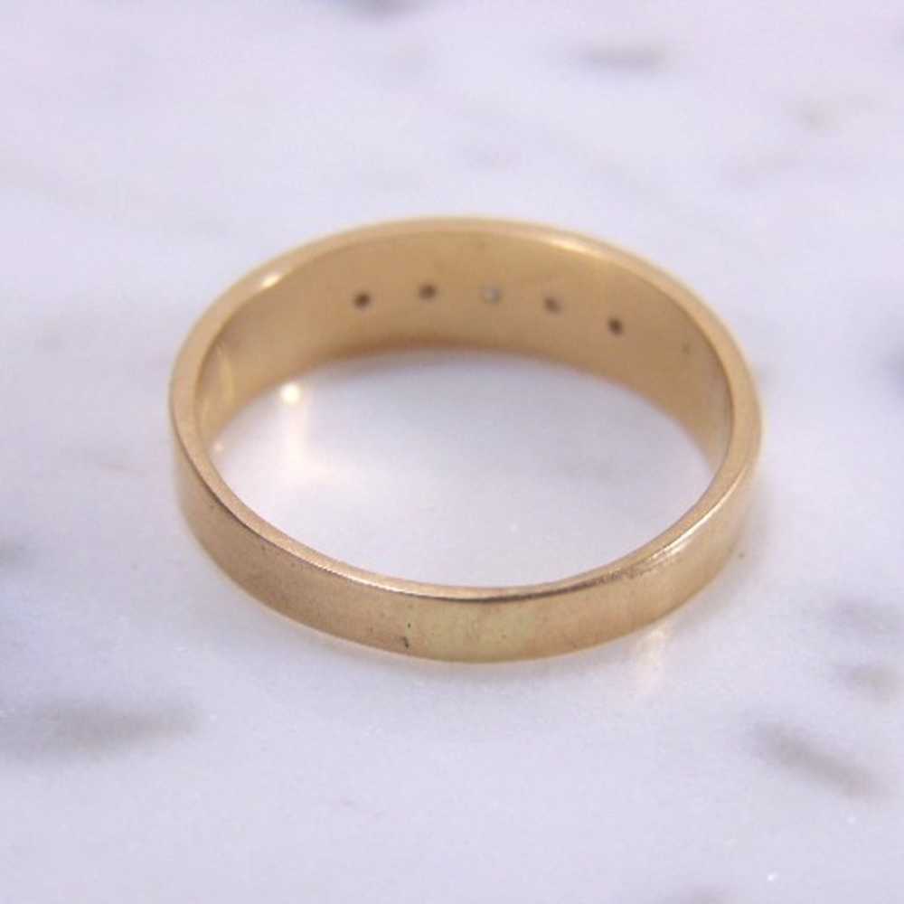 Womens 14k Yellow Gold Diamond Ring - image 3