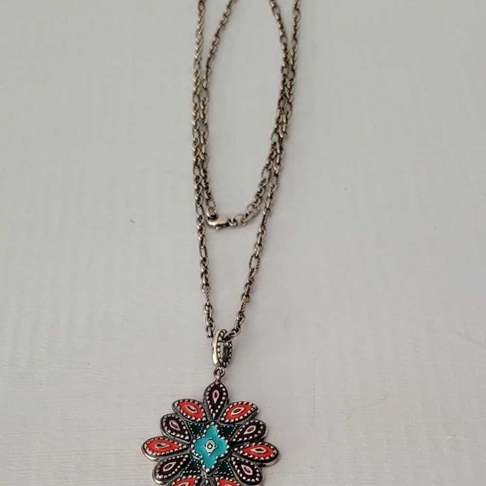 James Avery Retired Silver Cordoba Enamel Pendant… - image 2