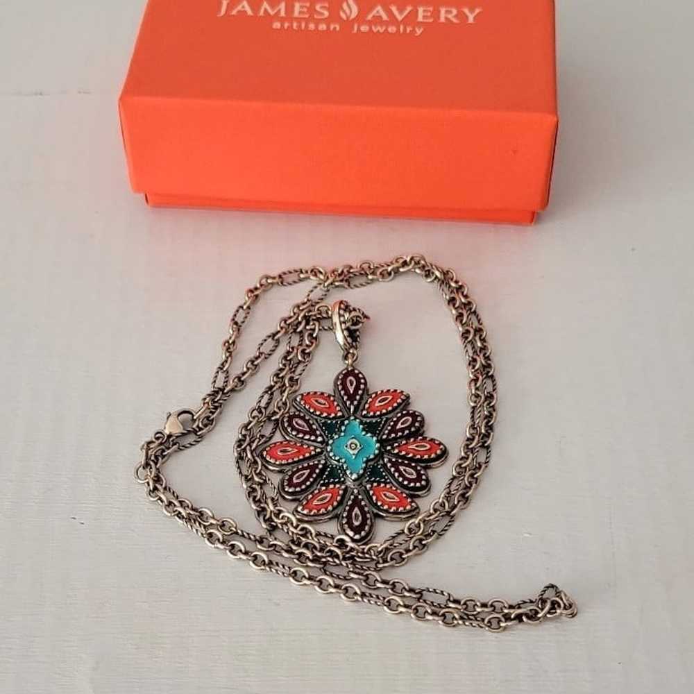 James Avery Retired Silver Cordoba Enamel Pendant… - image 7