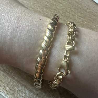 10kt Solid Gold Hinged Bangle Bracelet