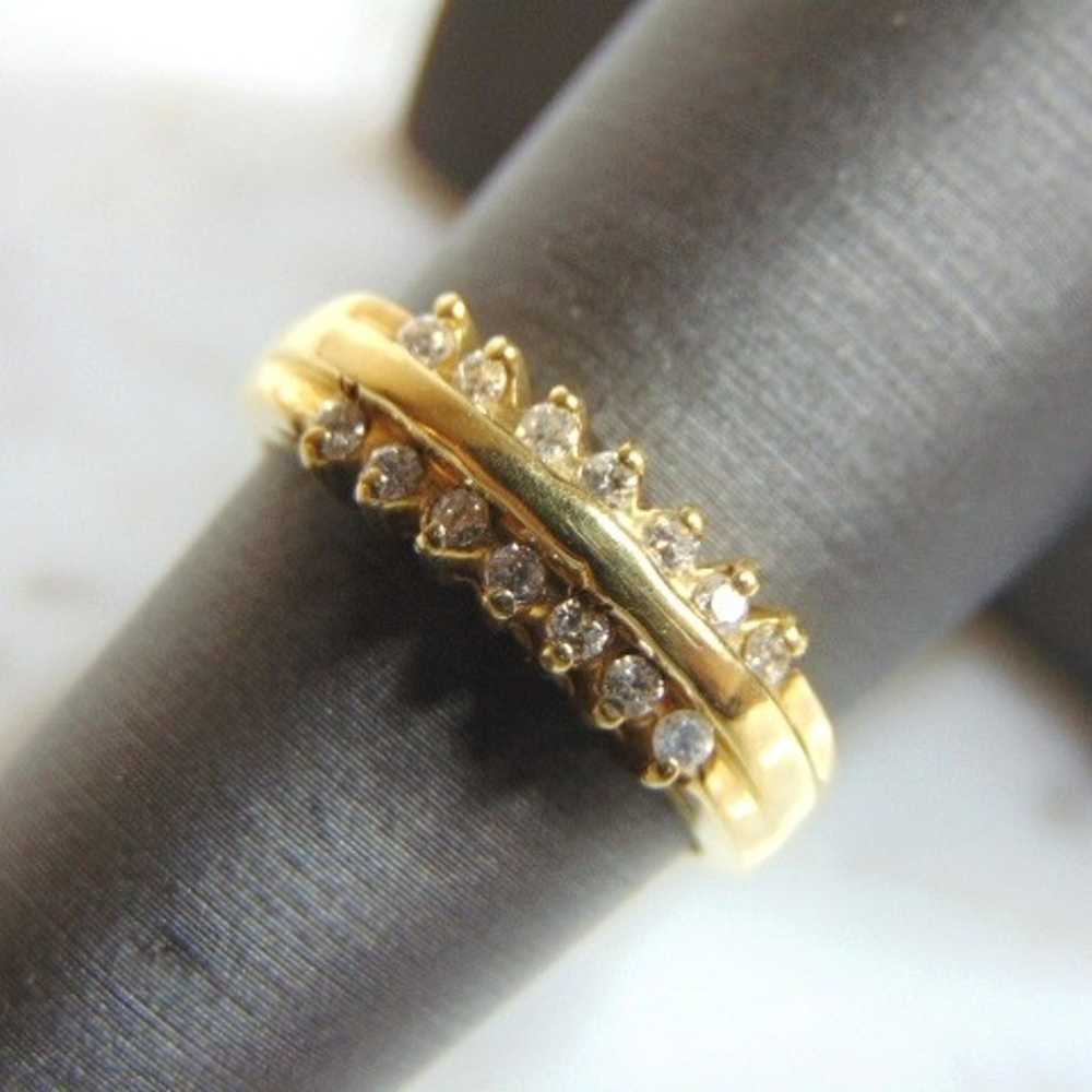 14K Yellow Gold Diamond Ring E2975 - image 1