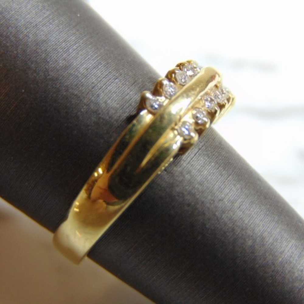 14K Yellow Gold Diamond Ring E2975 - image 2