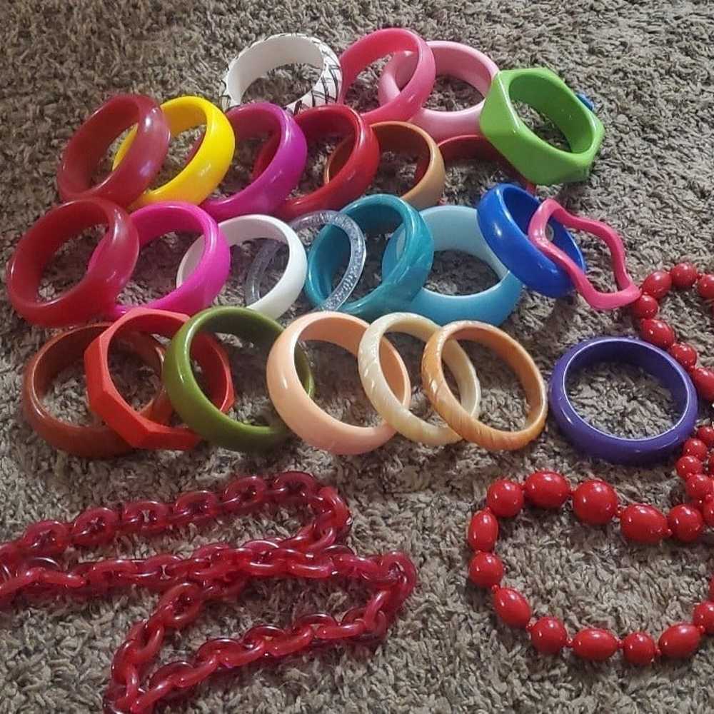 25 bracelets and 2 necklaces lot - image 1