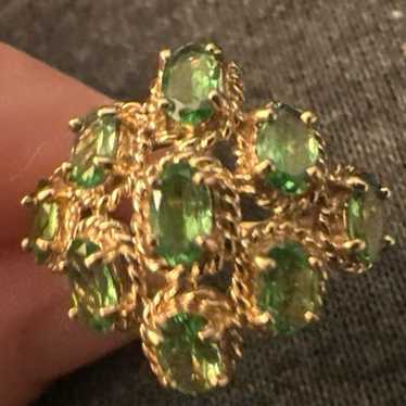 Peridot & Diamond Ring