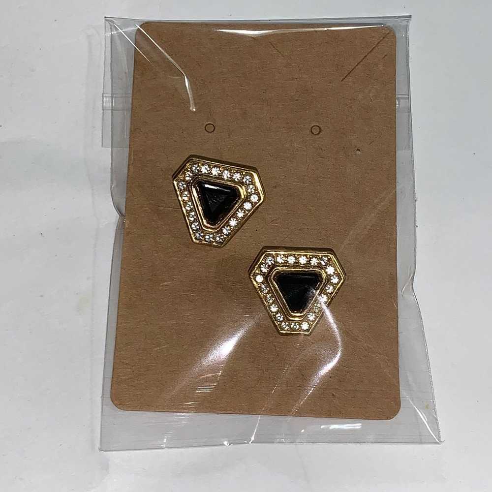 CHRISTIAN DIOR 14k gold plate EARRINGS clip on c.… - image 8