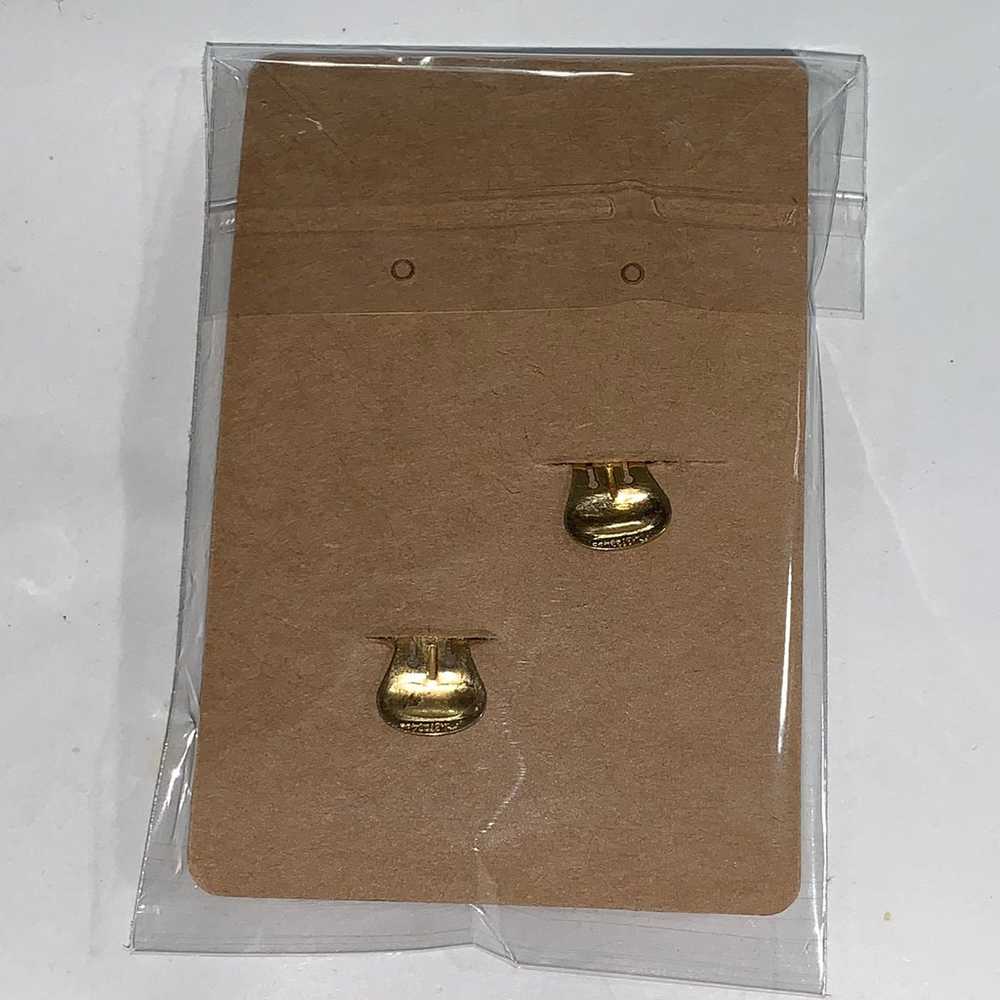 CHRISTIAN DIOR 14k gold plate EARRINGS clip on c.… - image 9