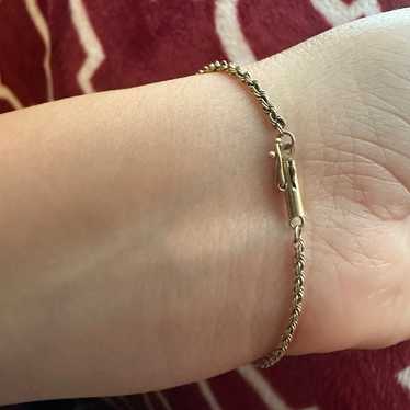 Vintage italian 14k gold rope bracelet