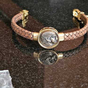 Monete Braided Leather Bracelet