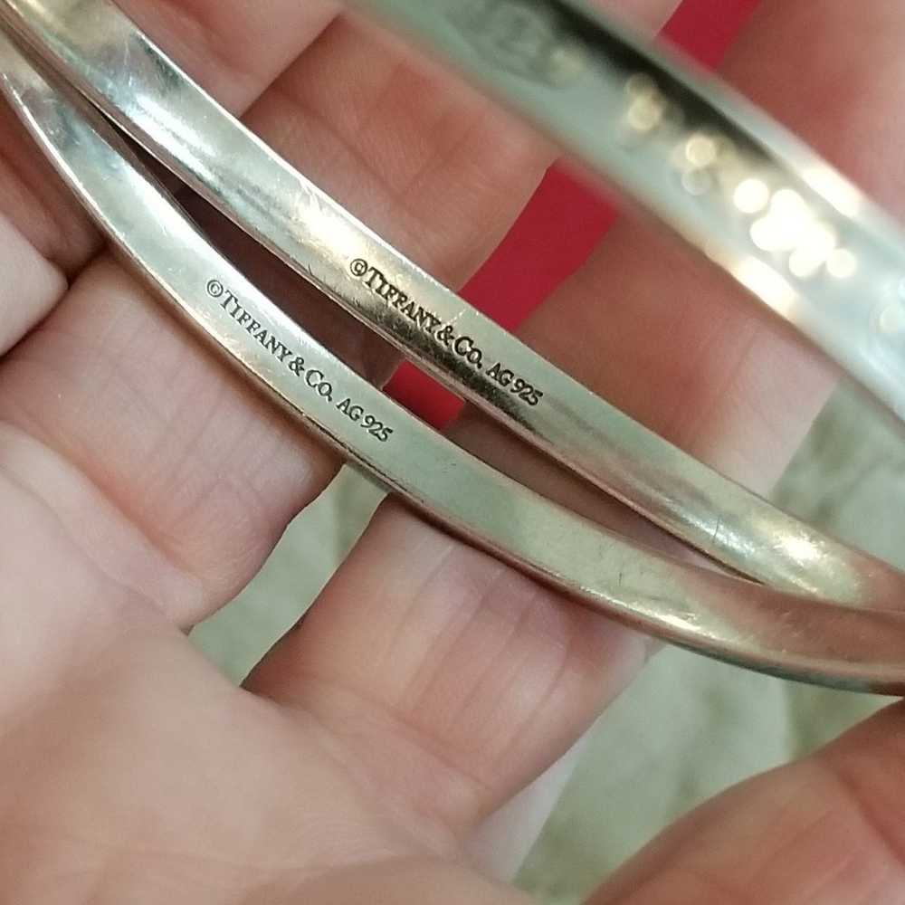 Authentic Tiffany & Co 1837  Interlocking Bangle … - image 10