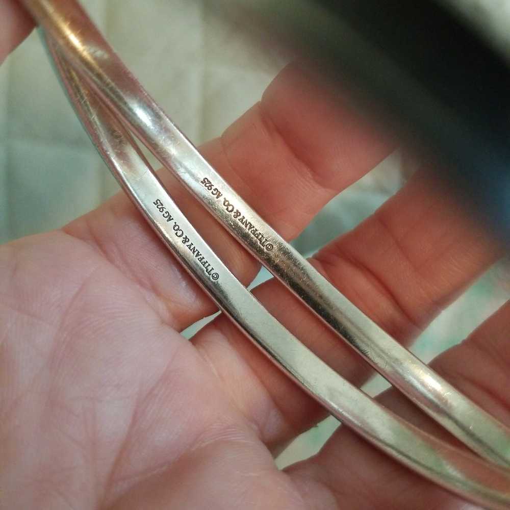 Authentic Tiffany & Co 1837  Interlocking Bangle … - image 3