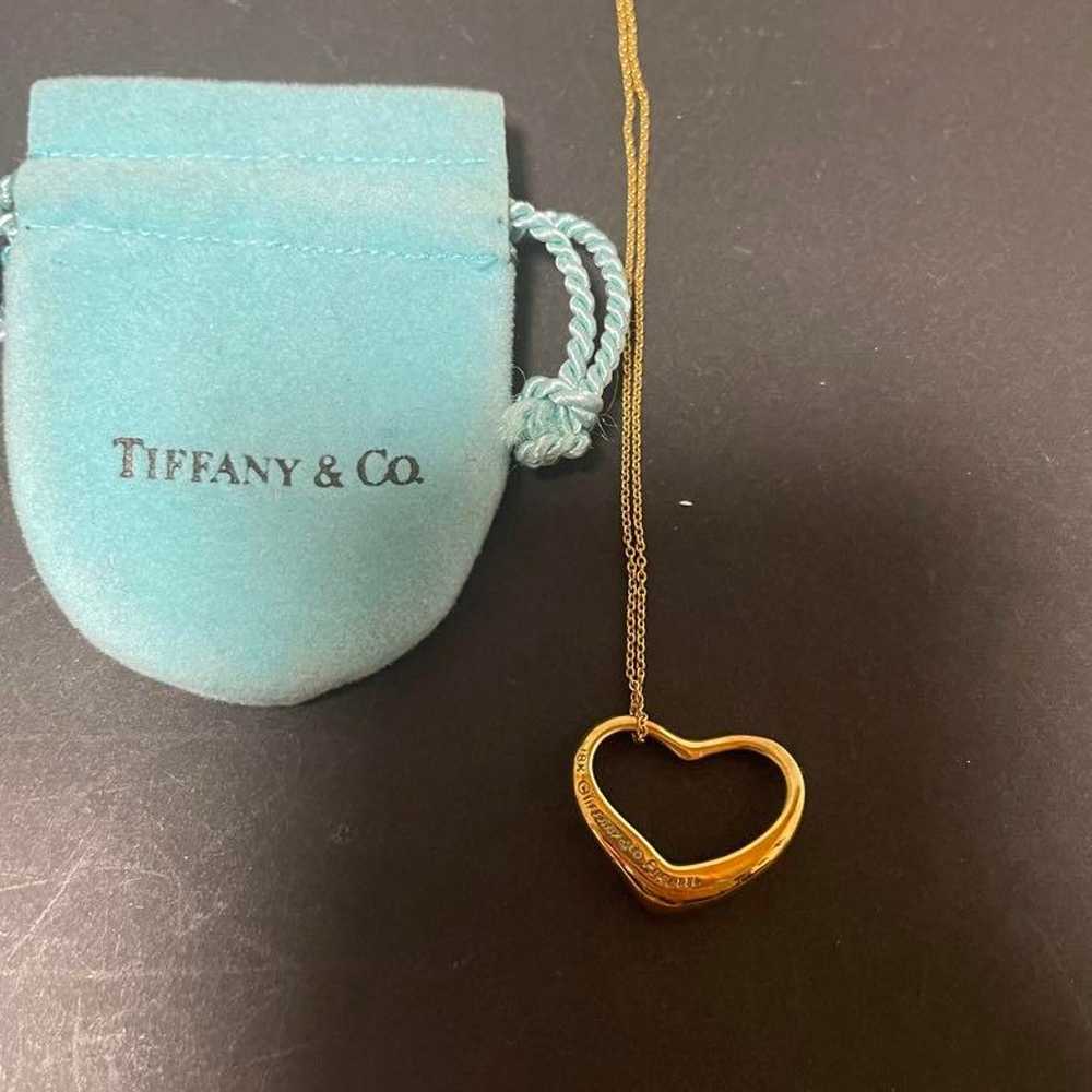 Tiffany & Co. Vintage Heart-Shaped Gold Necklace - image 2