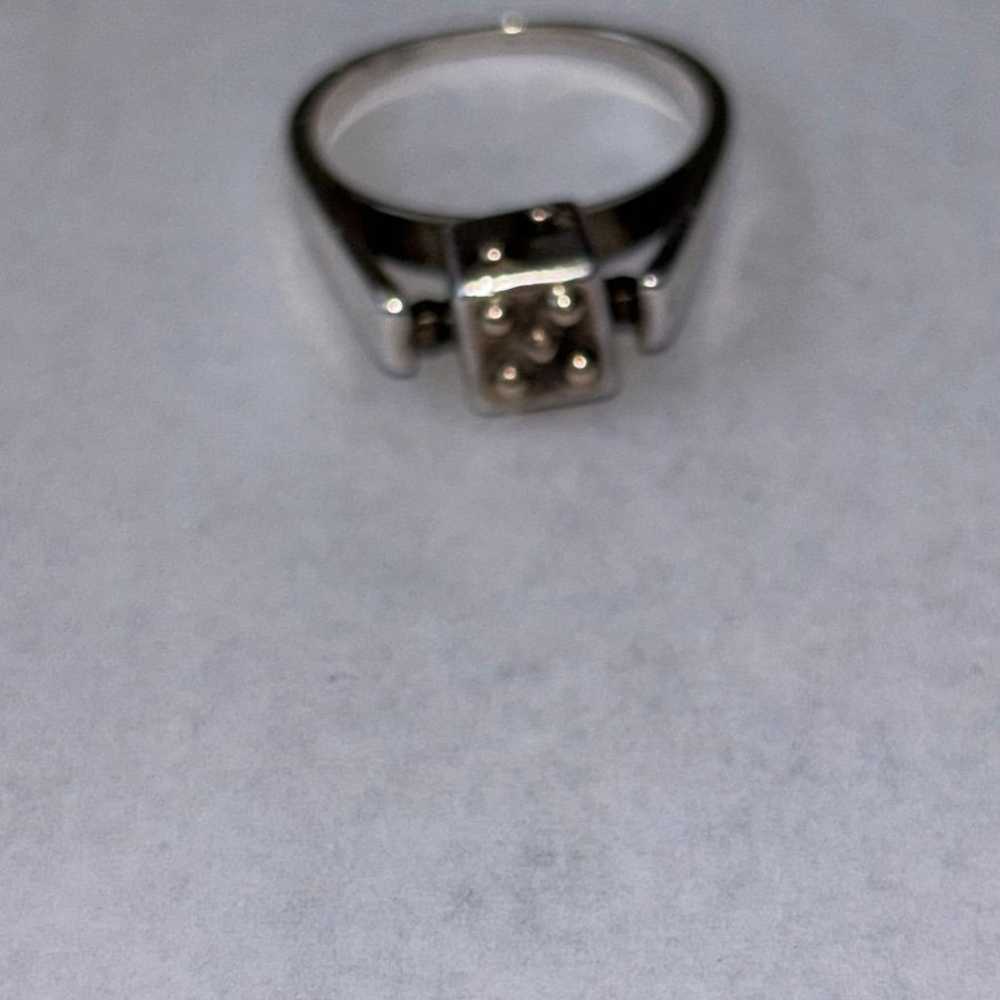 14k white gold ring size 7 - image 3