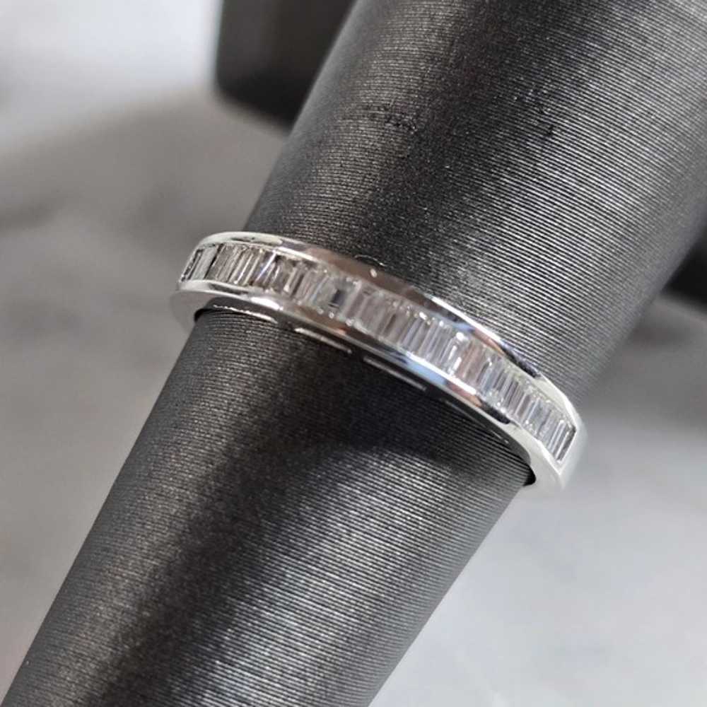 Womens Vintage Estate 14K White Gold Diamond Ring… - image 1