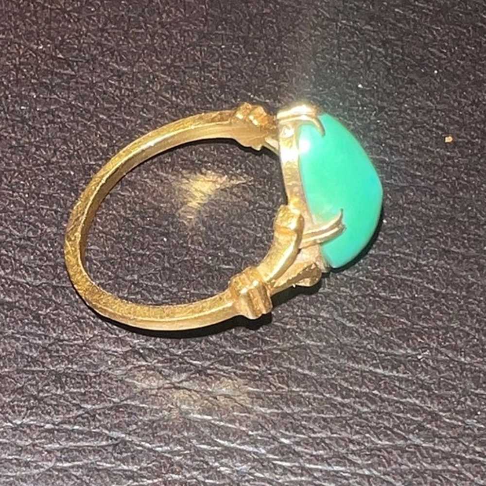 22k gold ring with stone - image 2