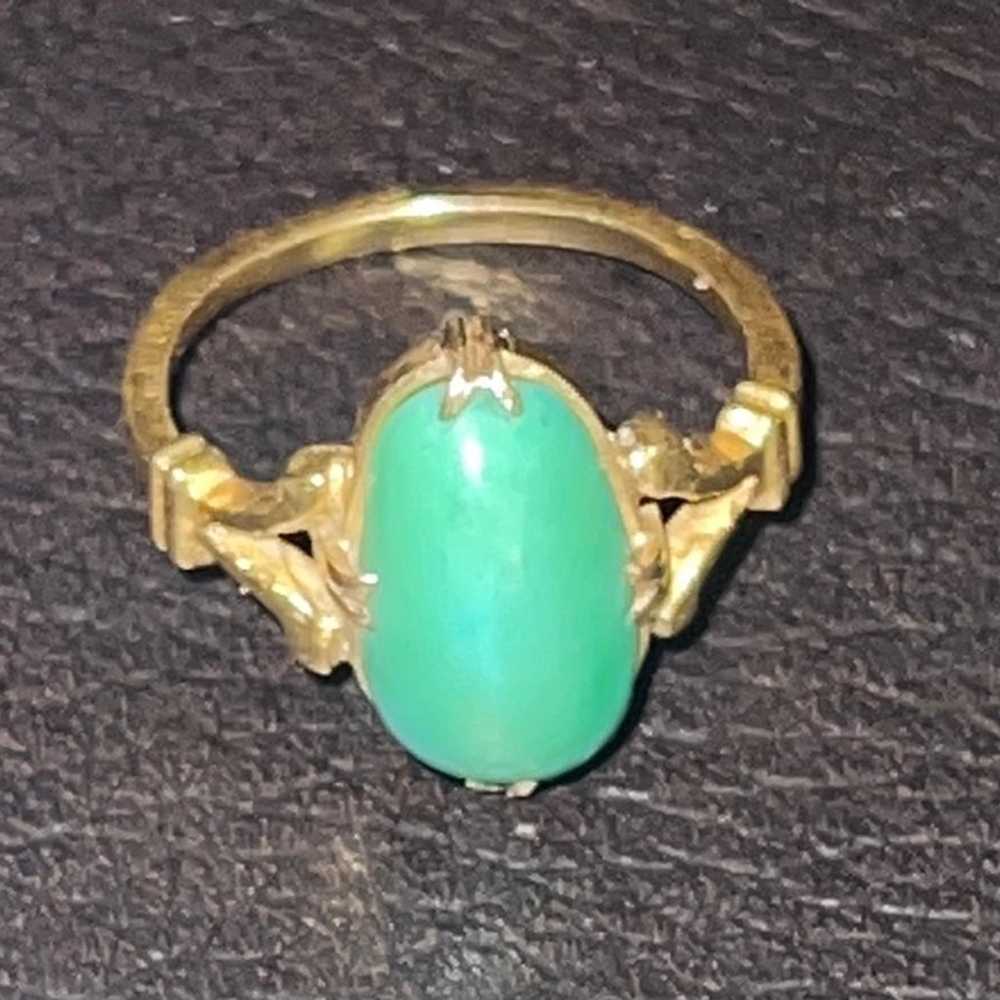 22k gold ring with stone - image 3