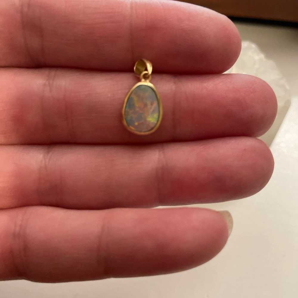 14K opal pendant - image 2