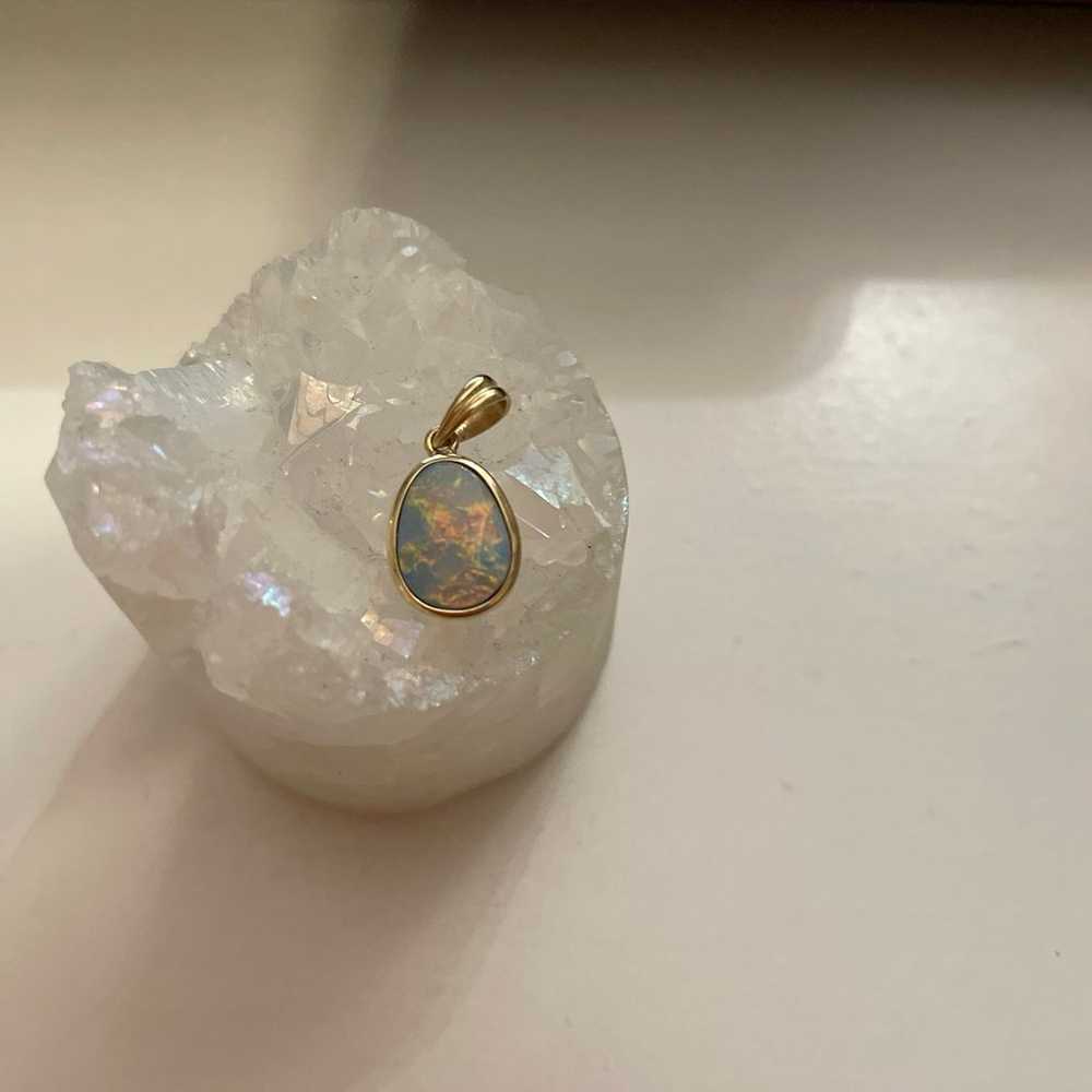 14K opal pendant - image 6