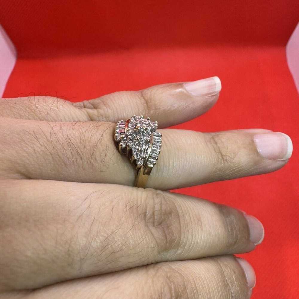 14k Yellow Gold .50 ctw Diamond Ring - Size 7 - image 12