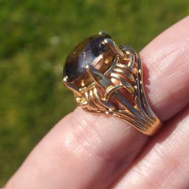 Vintage 14k gold ring with real gem. - image 1