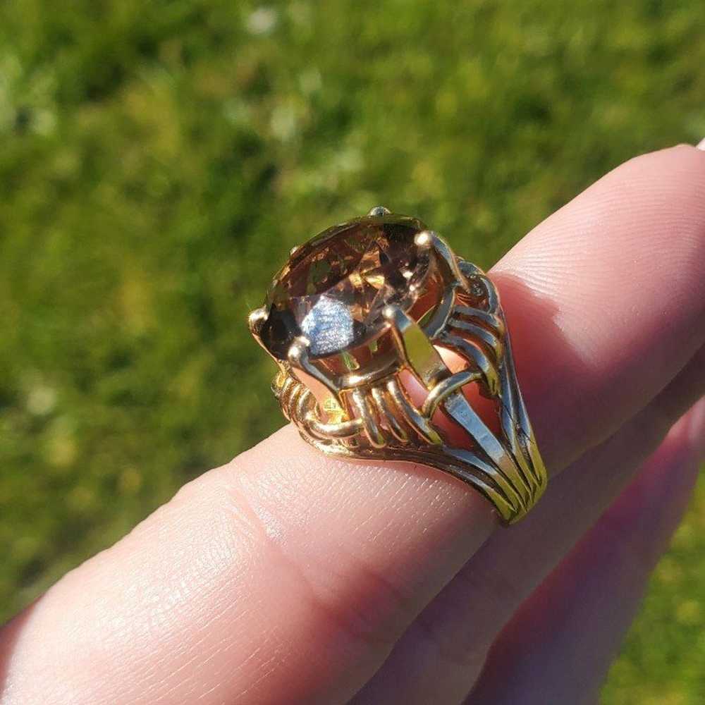 Vintage 14k gold ring with real gem. - image 9