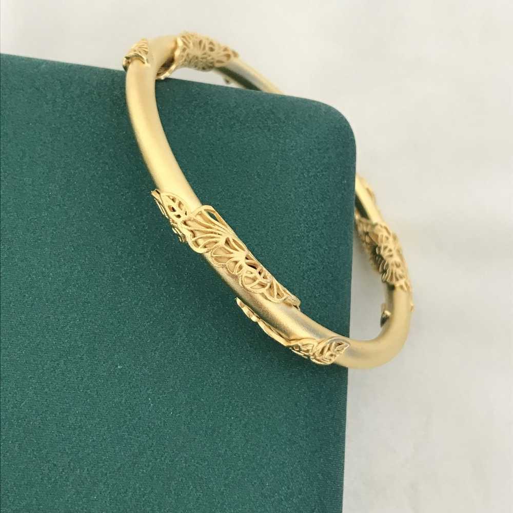 999 24k Soild Yellow Gold Acacia vine Bracelet - image 3