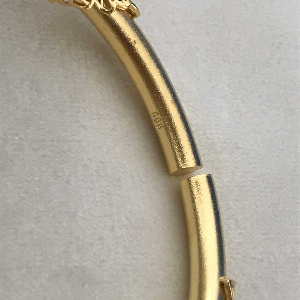 999 24k Soild Yellow Gold Acacia vine Bracelet - image 5