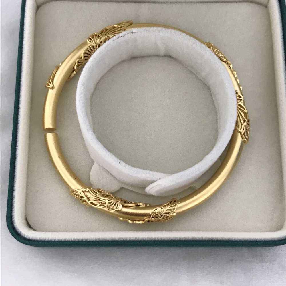 999 24k Soild Yellow Gold Acacia vine Bracelet - image 7