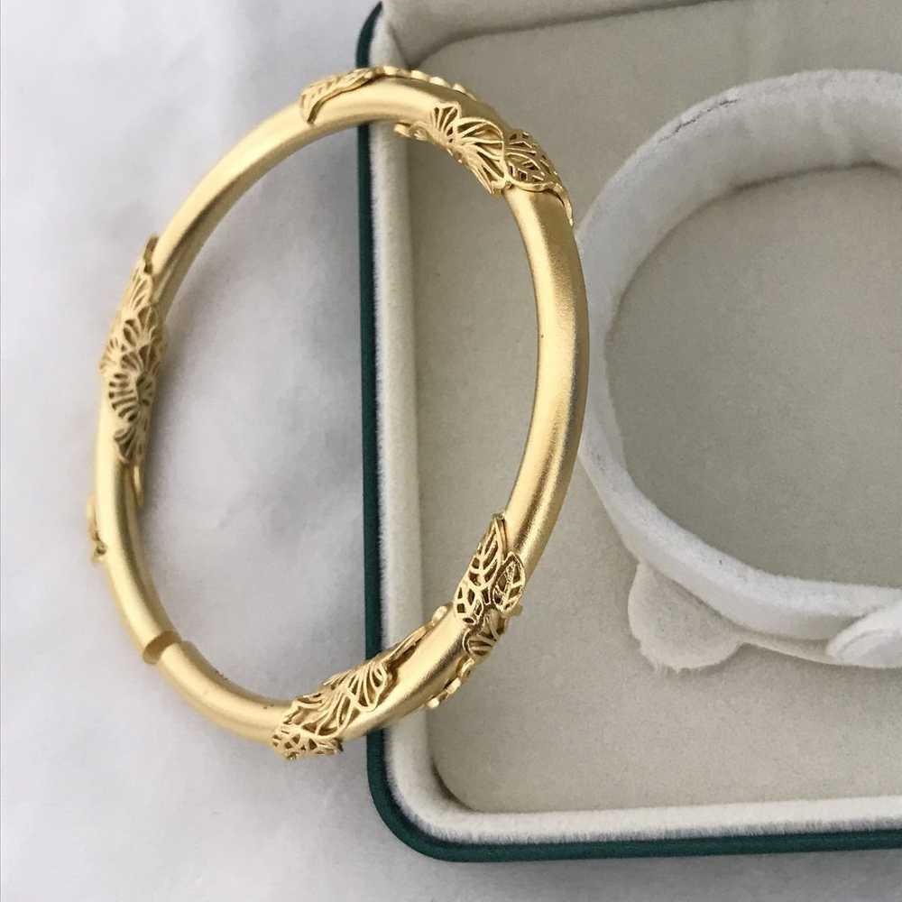 999 24k Soild Yellow Gold Acacia vine Bracelet - image 8