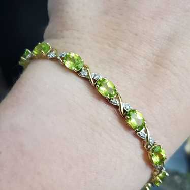 10k peridot & diamond bracelet!