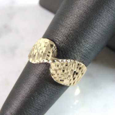 Womens 14k Yellow Gold Modernist Ring 4g E2969 - image 1