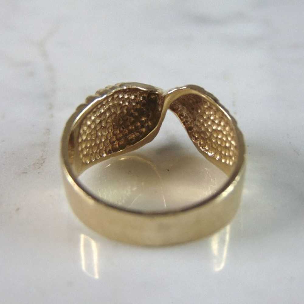 Womens 14k Yellow Gold Modernist Ring 4g E2969 - image 3