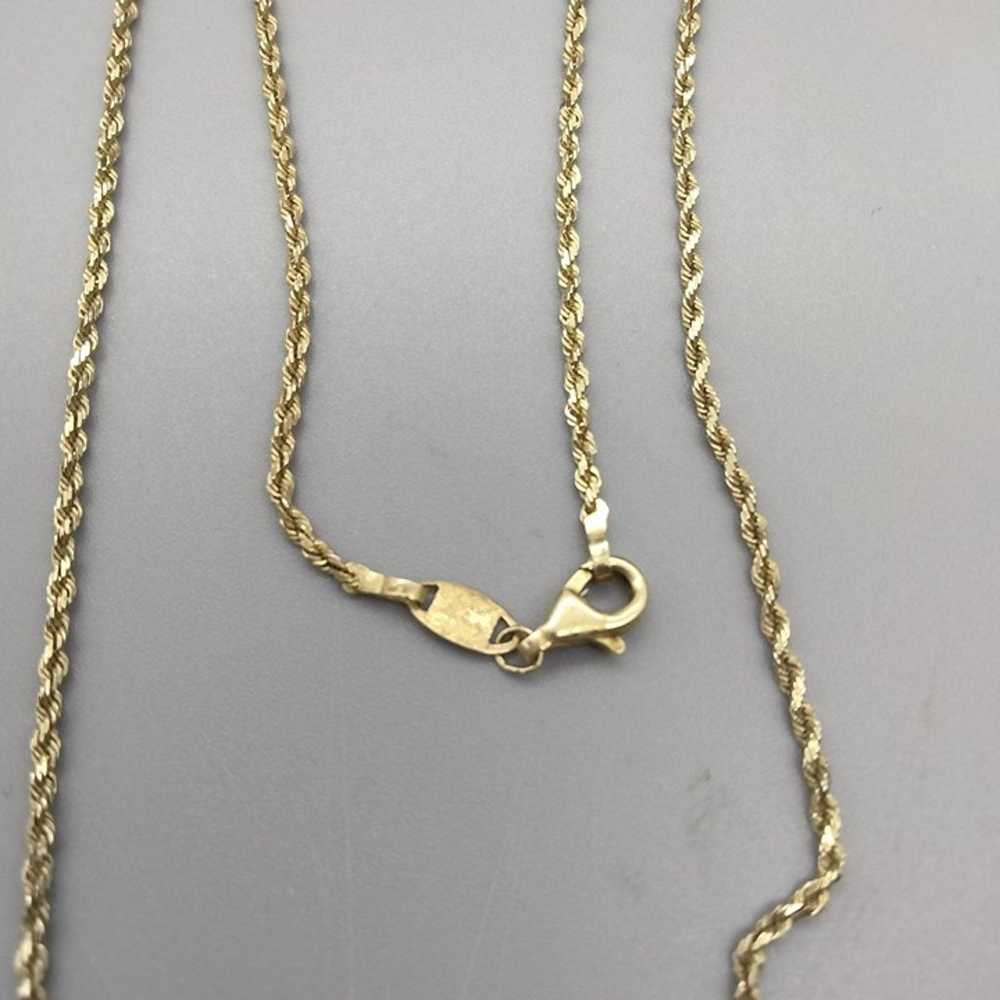 14k Yellow Gold Motorcycle Pendant Necklace 18" S… - image 3