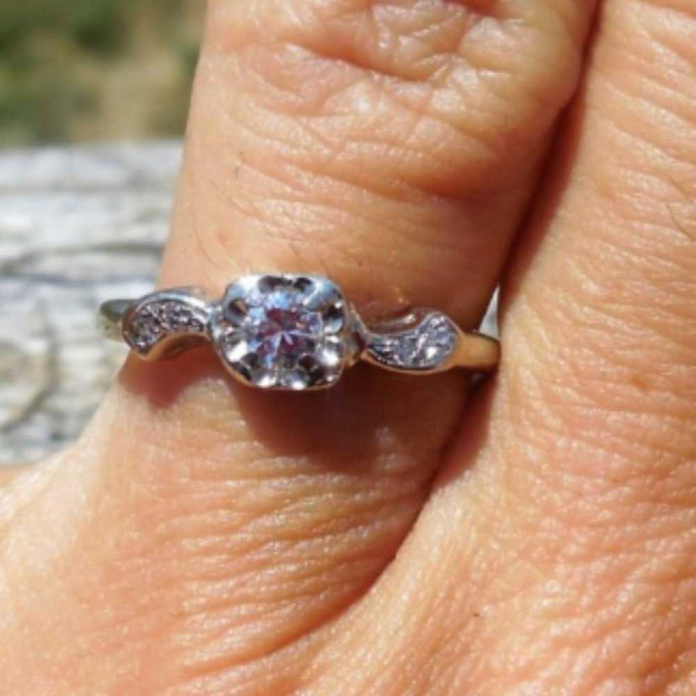 Antique diamond engagement ring (6.25) - image 1