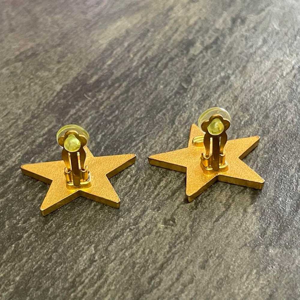 CHANEL Vintage COCO Mark Star Earrings. - image 3