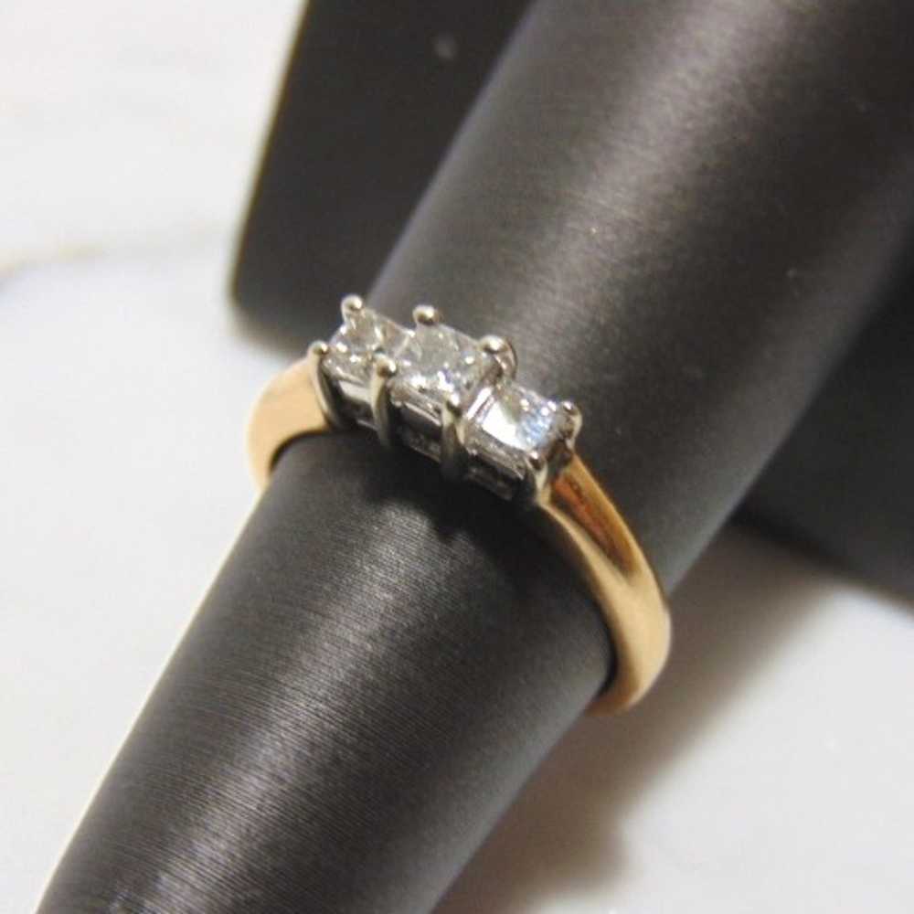 14k Yellow Gold Diamond Engagement Ring - image 1